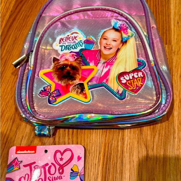Jojo Siwa Girls Mini Silver Backpack - Picture 1 of 3